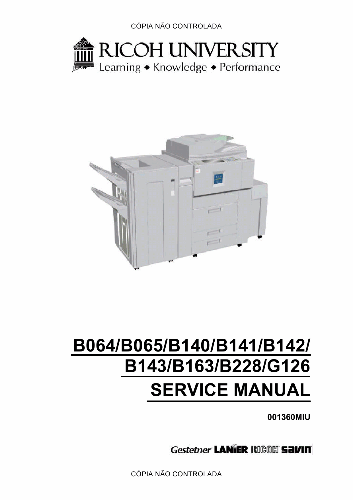 RICOH Aficio AP-900 G126 Service Manual-1